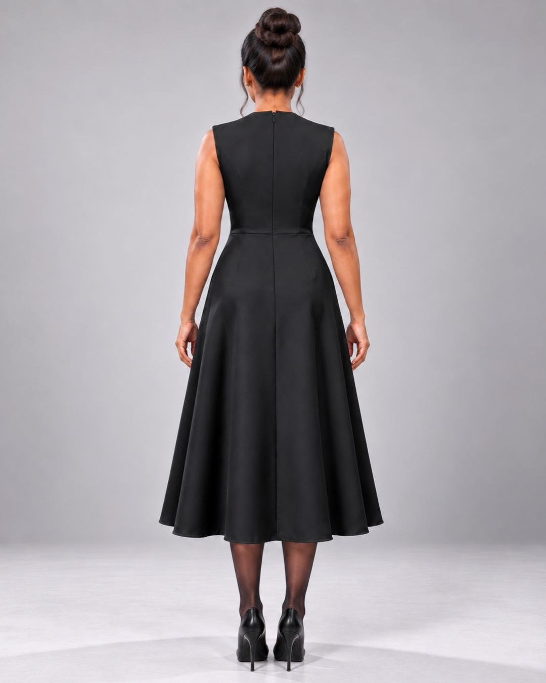 Eliane Basque Midi Dress