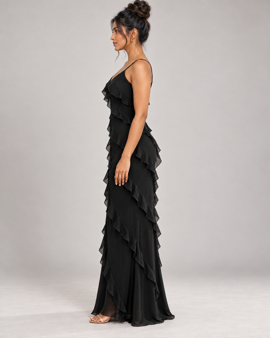 Élise Flutter-Ruffle Evening Gown