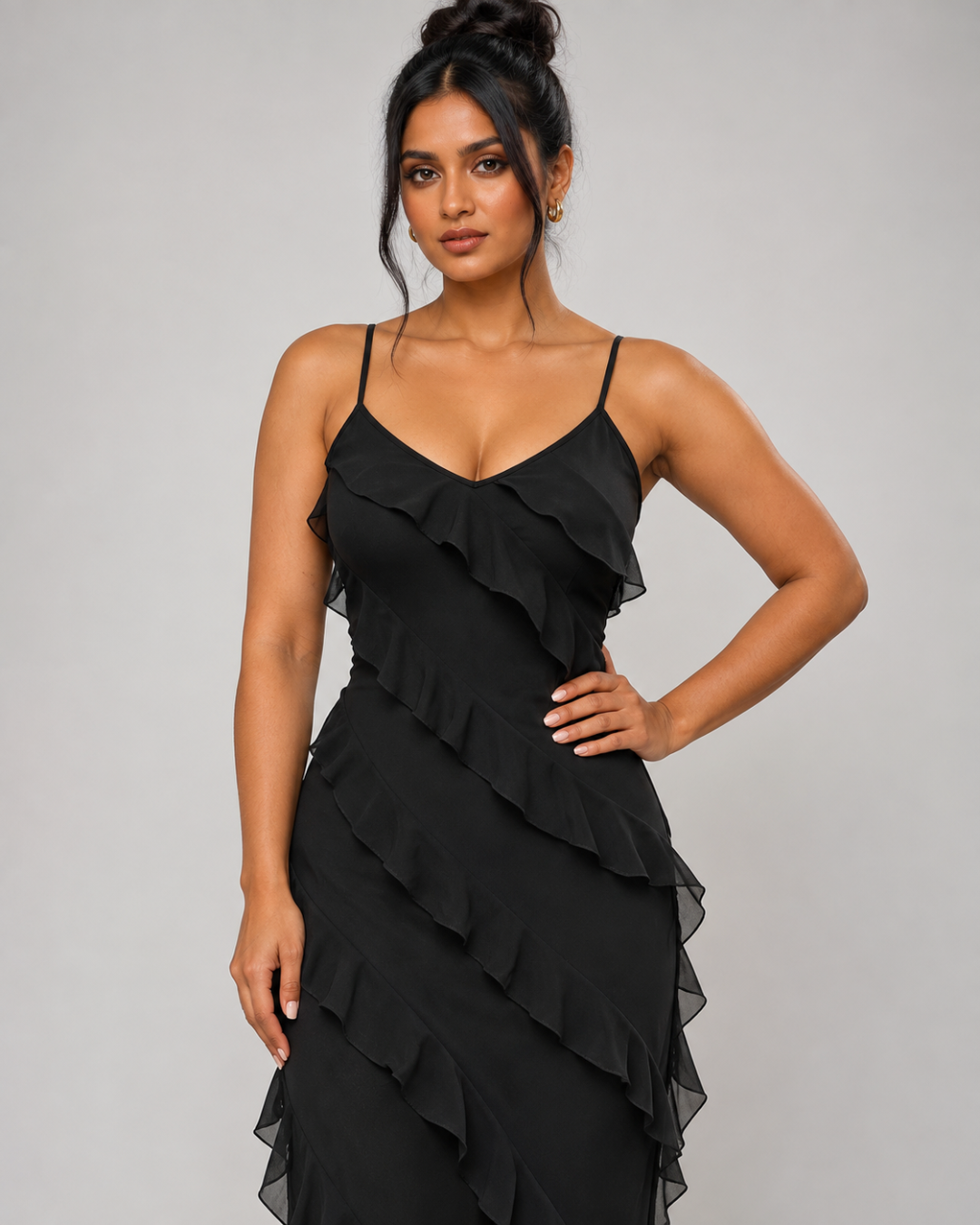 Élise Flutter-Ruffle Evening Gown