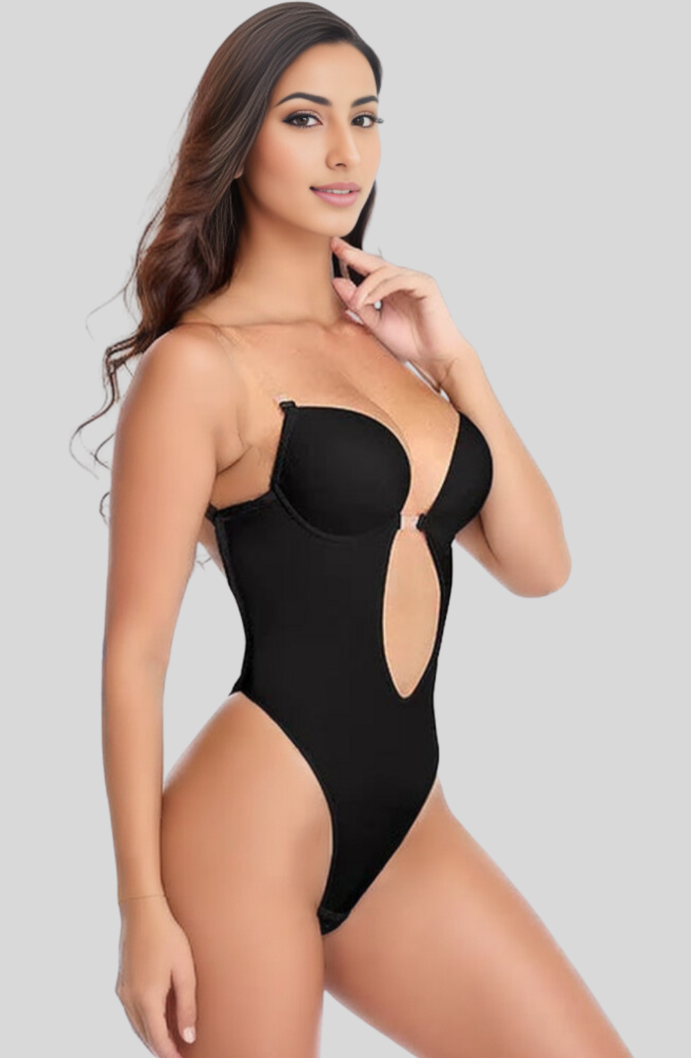 Elegance Enhanced Deep V Bodysuit Shaper