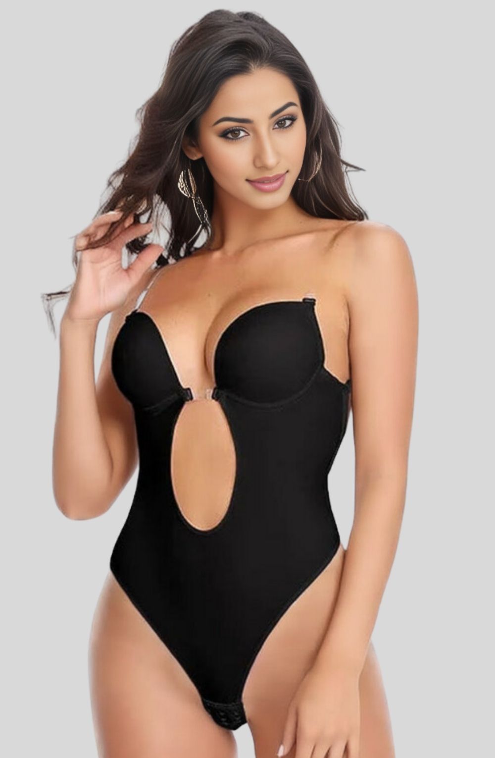 Elegance Enhanced Deep V Bodysuit Shaper