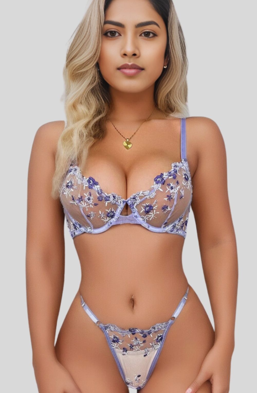 Fairy Embroidery Bra and Brief Set