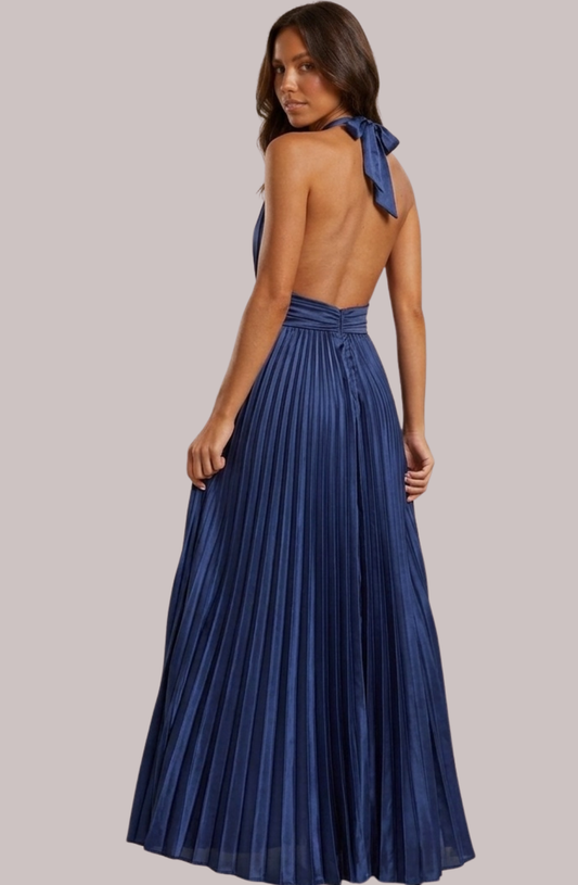 Flavie Halter Flow Maxi Dress - Navy