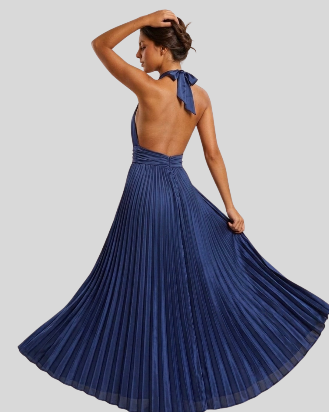 Flavie Halter Flow Maxi Dress - Navy