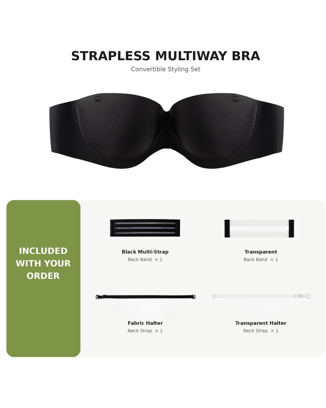 FlexHold 4-Strap Strapless Bra