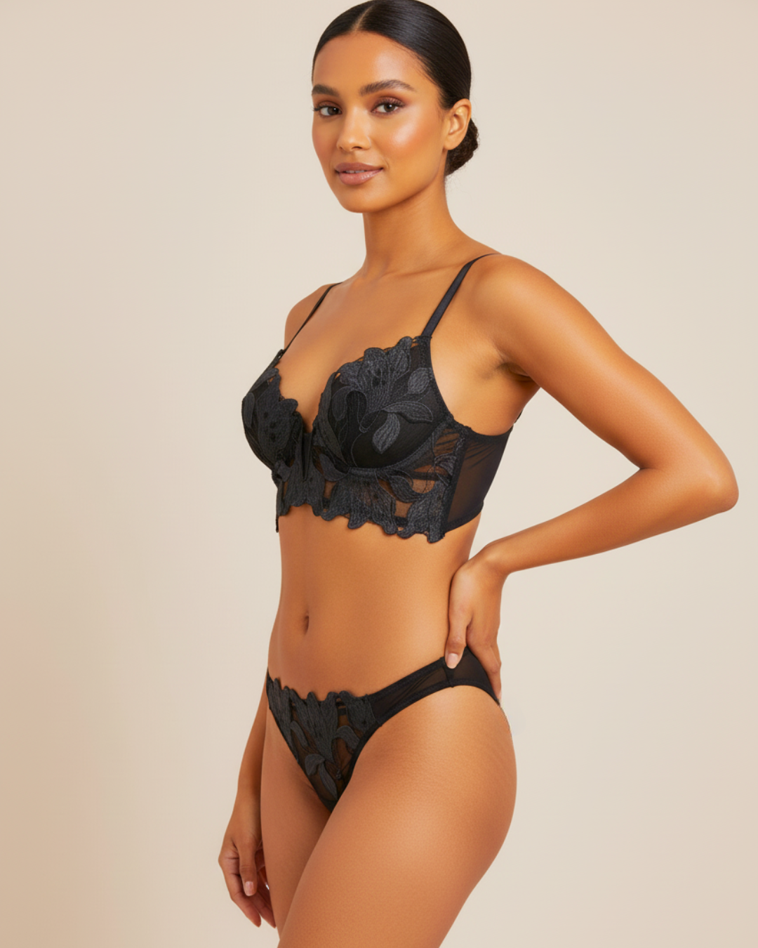 French Embroidery Lingerie Set