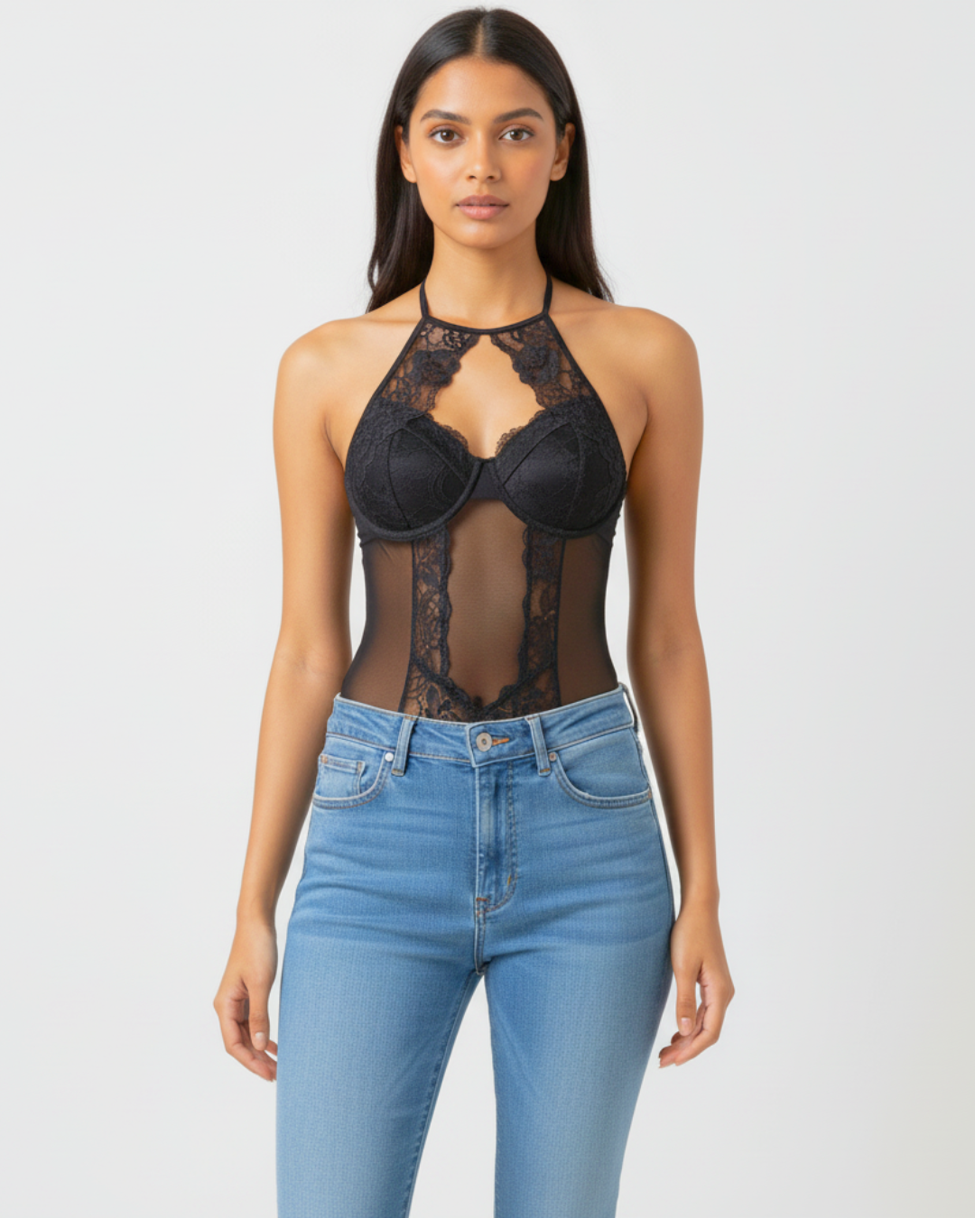 Goddess Form Halterneck Bodysuit