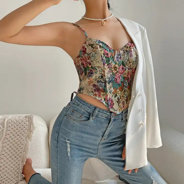 Wild and Chic Backless Corset Top