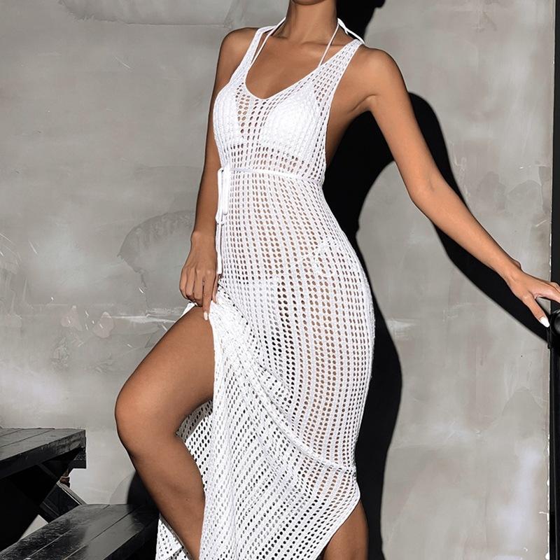 Serenity Sands Backless Knitted Beach Dress