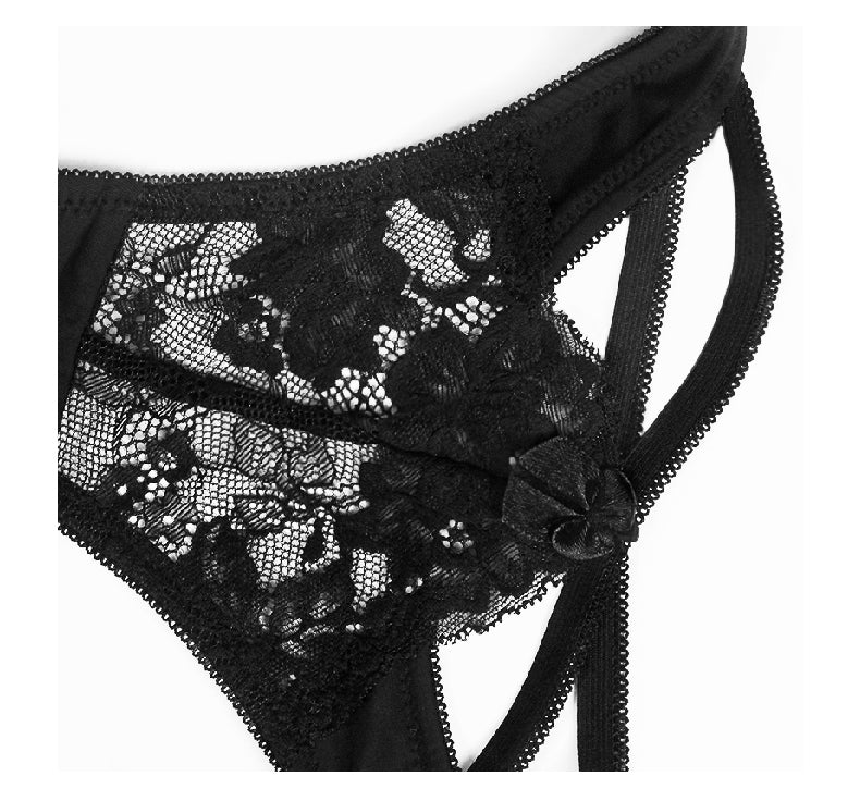 Lace Delight Mid-Waist Cutout Thong