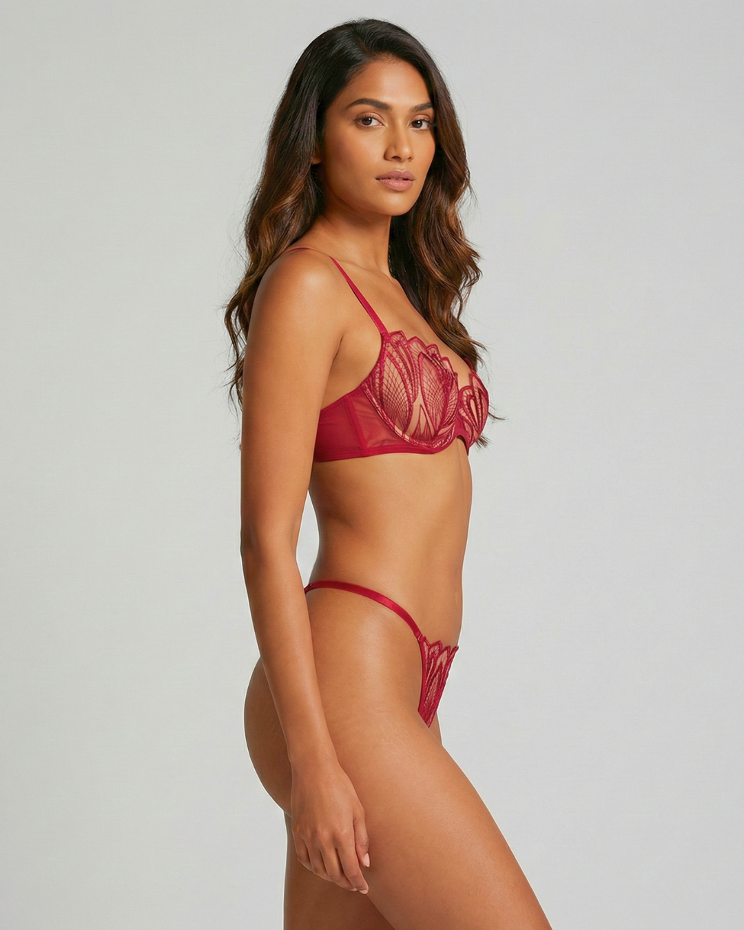 HeartLink Lace Bra and Panty Set