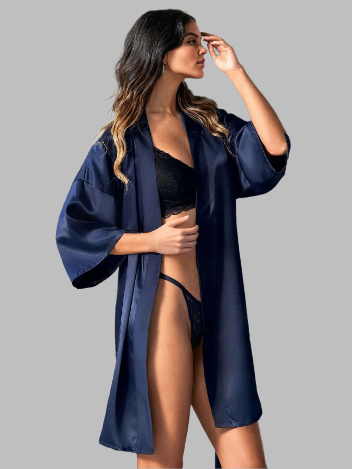 Midnight Whisper Pure Silk Robe