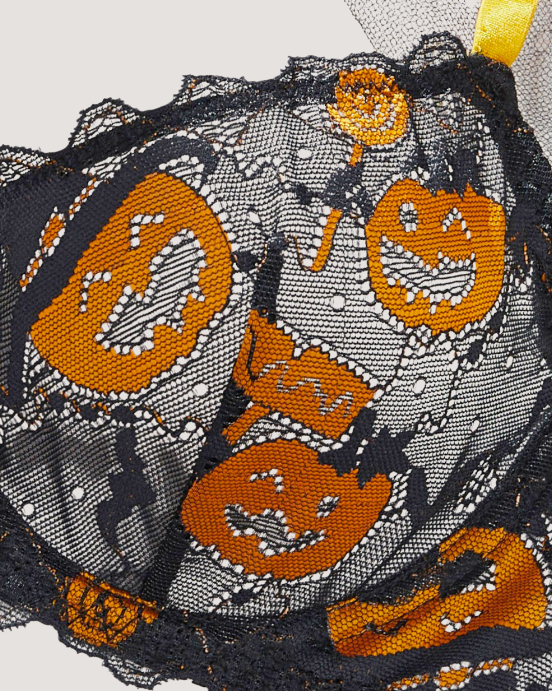 Jack-O’-Lace Halloween Bra and Panty Set