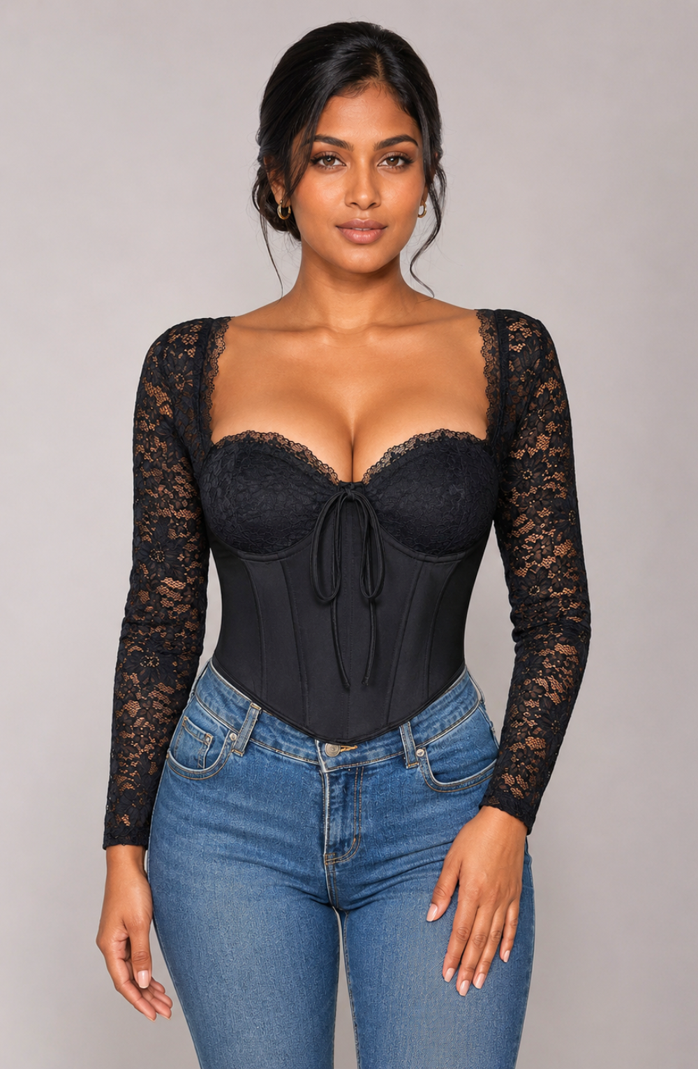 Léa Sweetheart Lace Corset Top