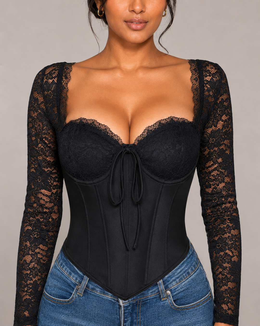 Léa Sweetheart Lace Corset Top