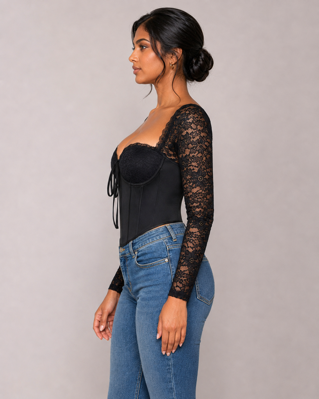 Léa Sweetheart Lace Corset Top