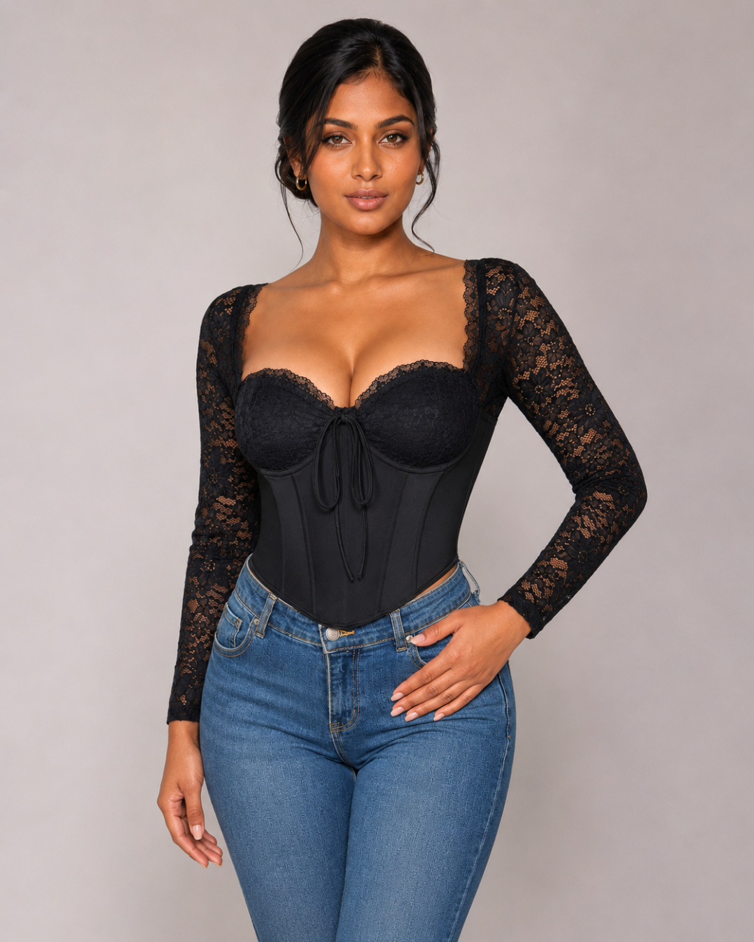 Léa Sweetheart Lace Corset Top