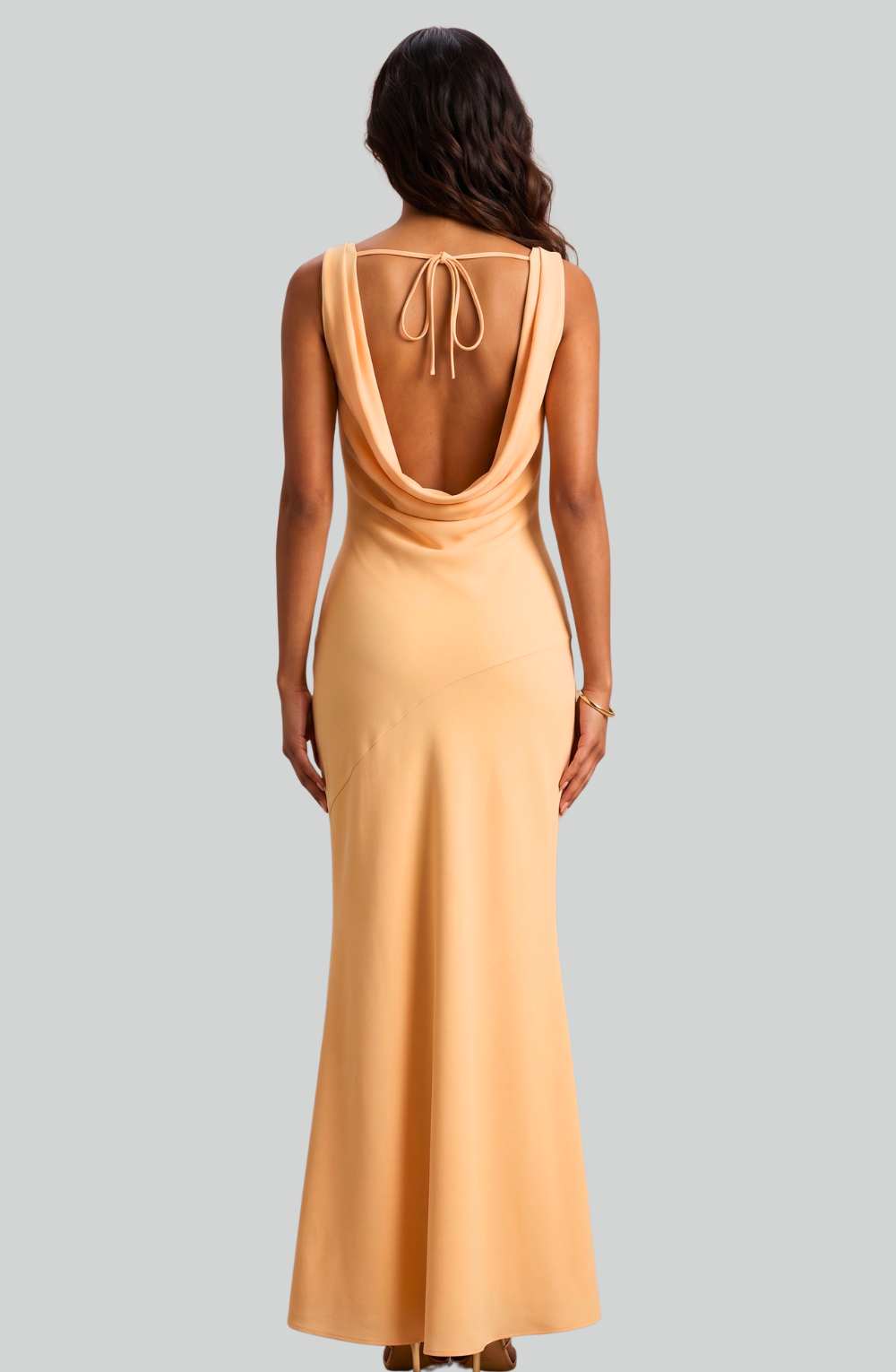 Liyana Satin Cowl Neck Maxi Dress