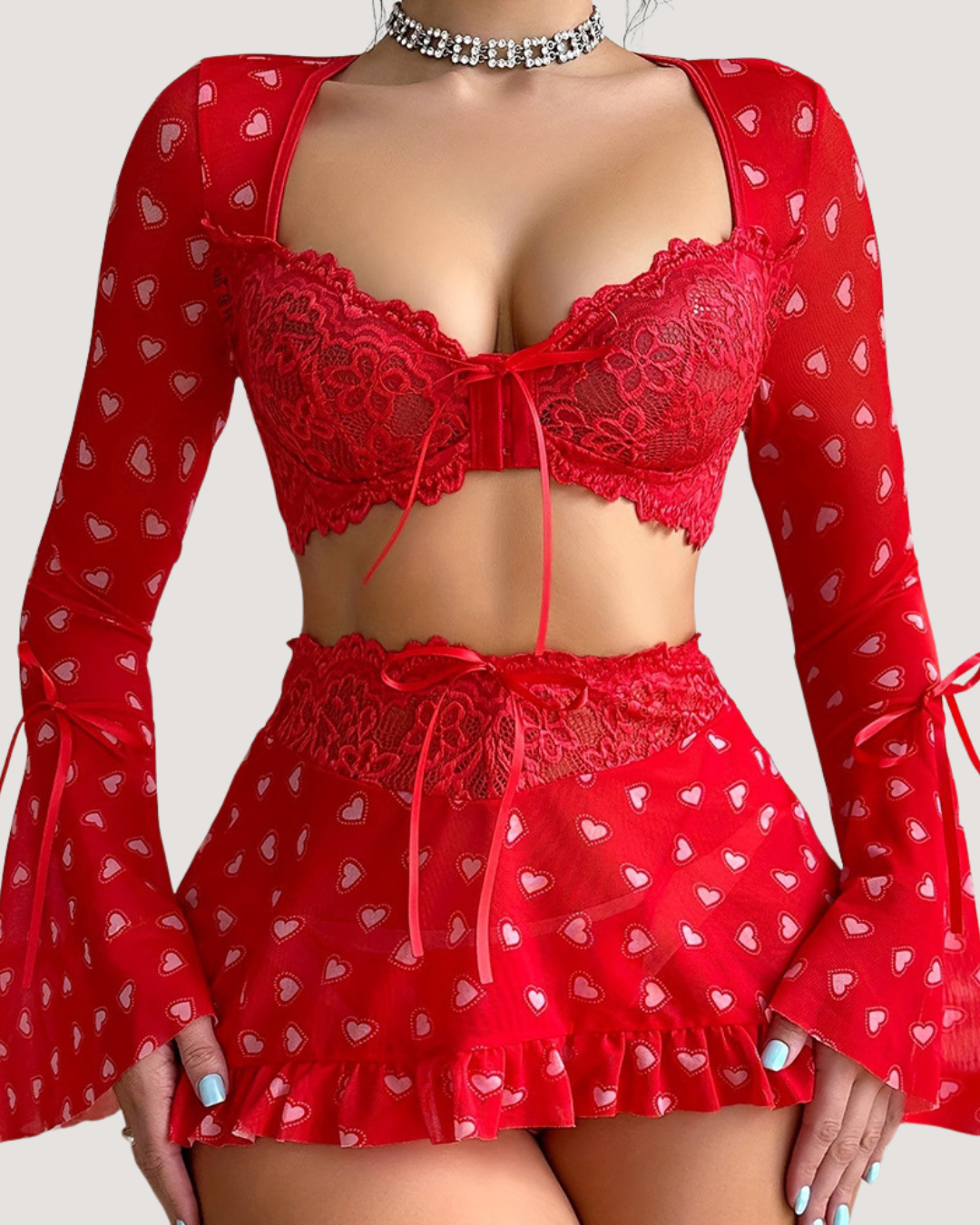 Love Spell Bell-Sleeve Two-Piece Set