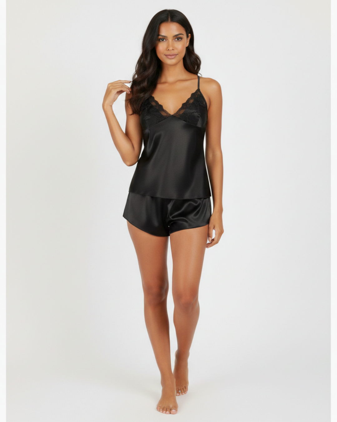 Luxe Allure Satin & Lace Cami Set