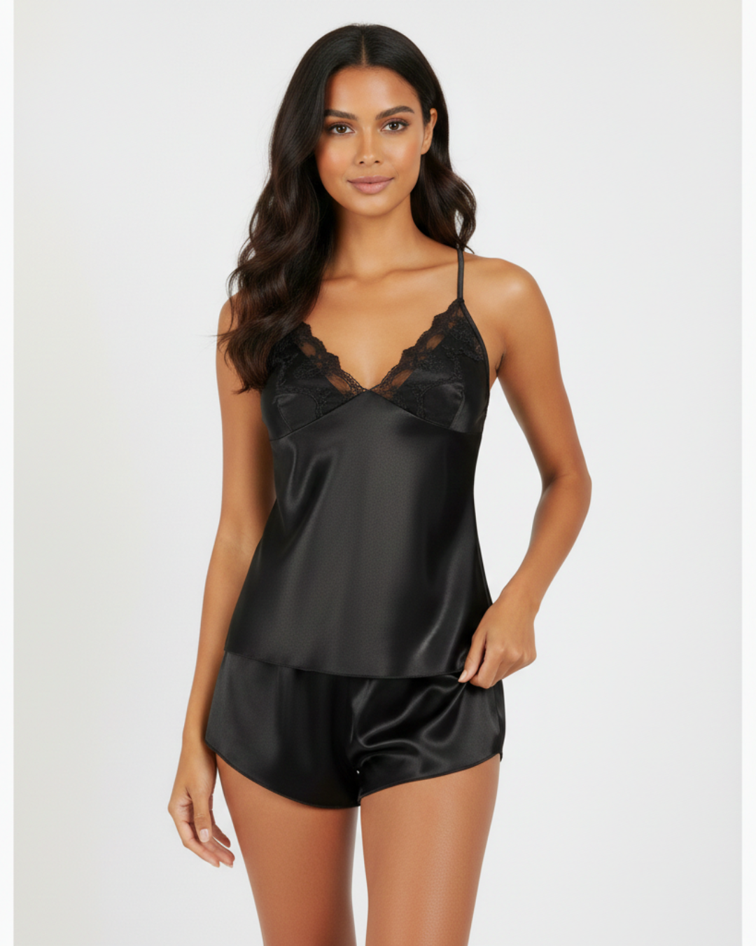 Luxe Allure Satin & Lace Cami Set