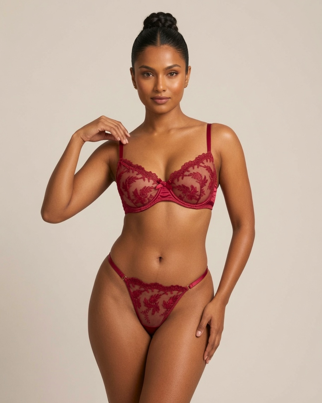 Marcella Embroidered Balconette Set