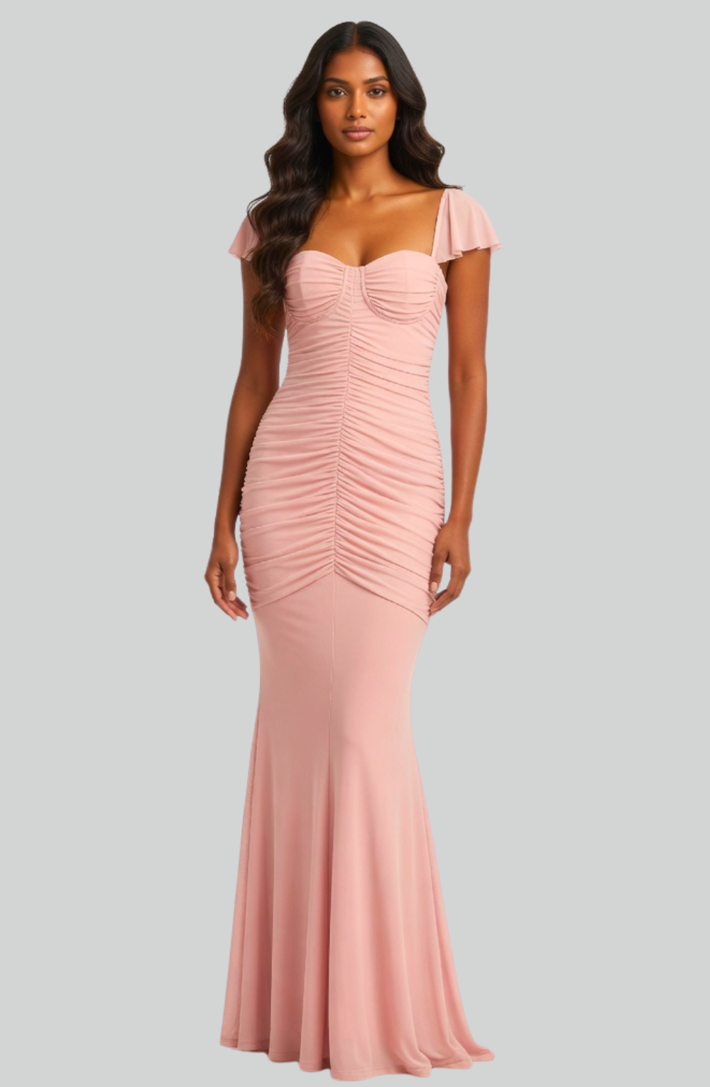 Maya Sweetheart Ruched Maxi Dress
