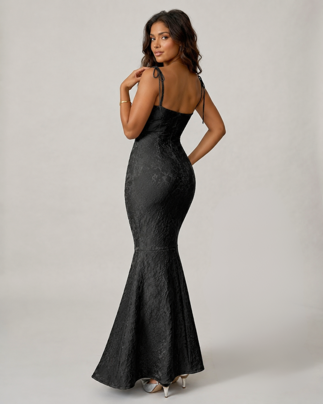 Mia Rose-Embossed Maxi Dress