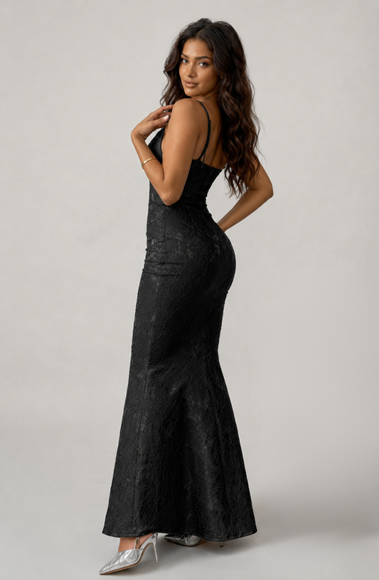 Mia Rose-Embossed Maxi Dress