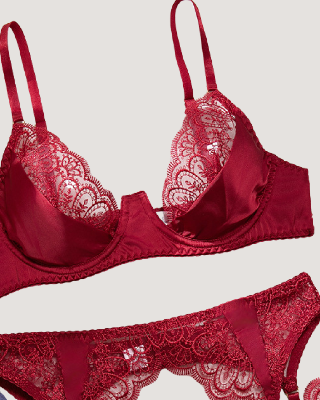 Midnight Baroque Lace Lingerie Set