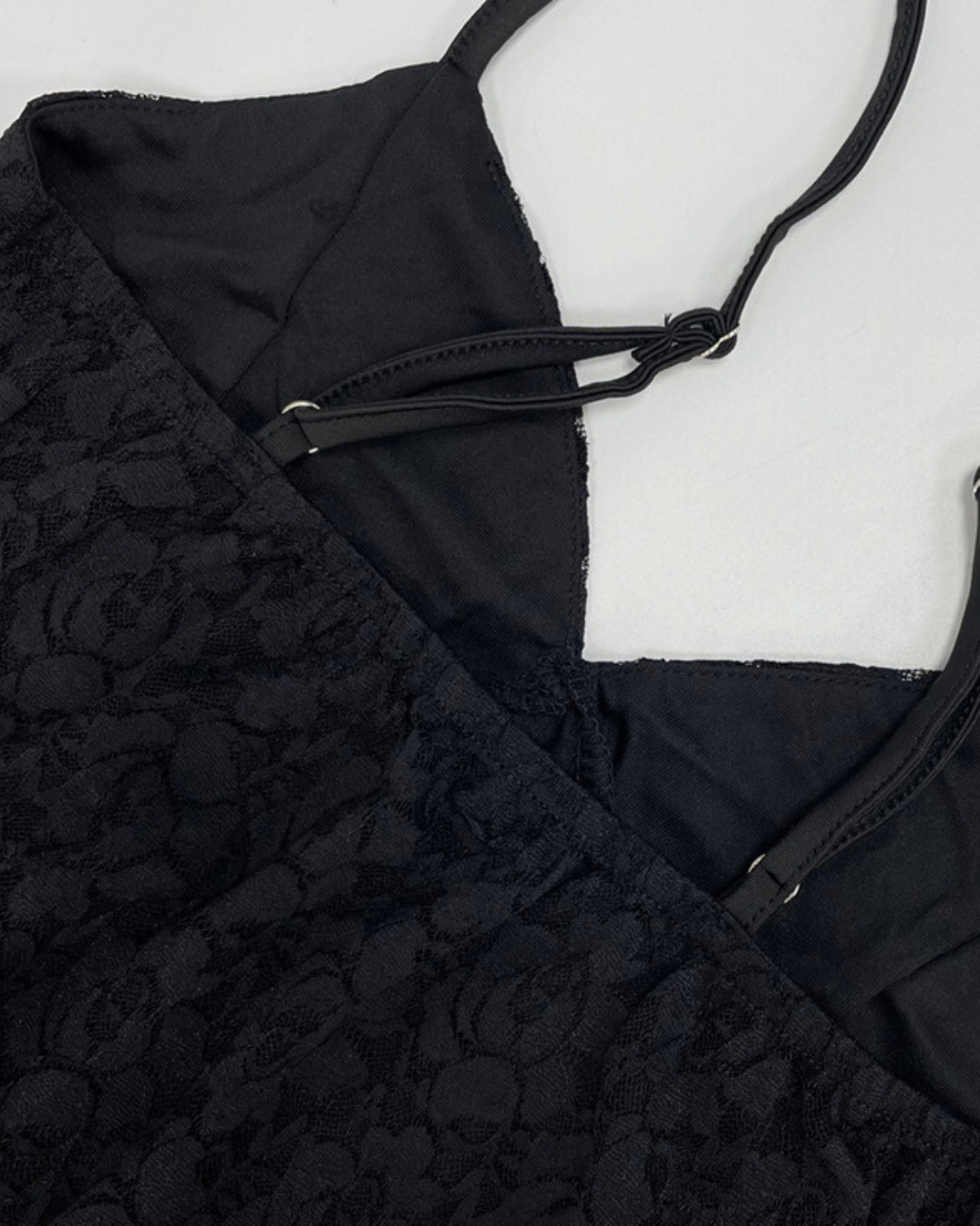 Midnight Lace Evening Gown