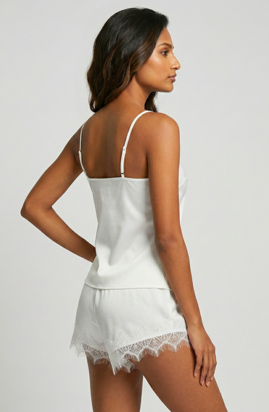 Mila Lace Whisper Satin Cami Pajama Set