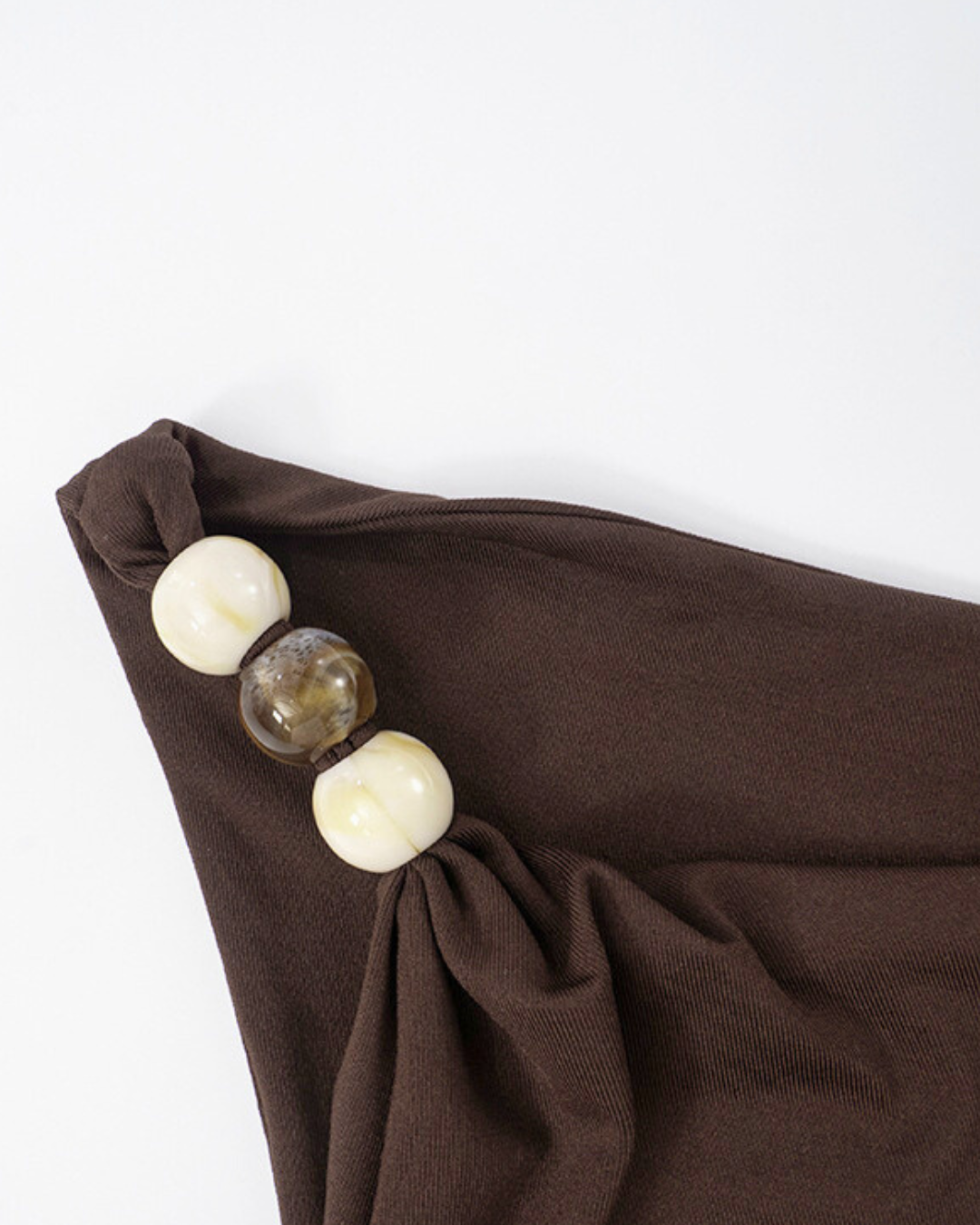 Mocha Muse One-Shoulder Mini Dress