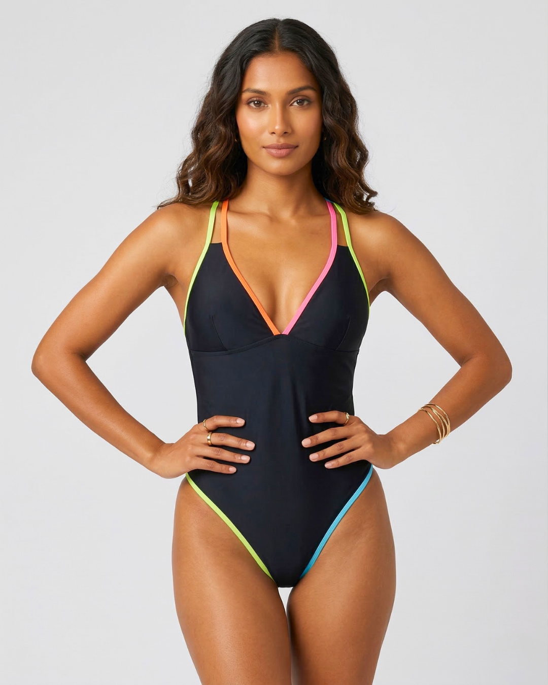 Nadia Contour Plunge One-Piece Swimsuit