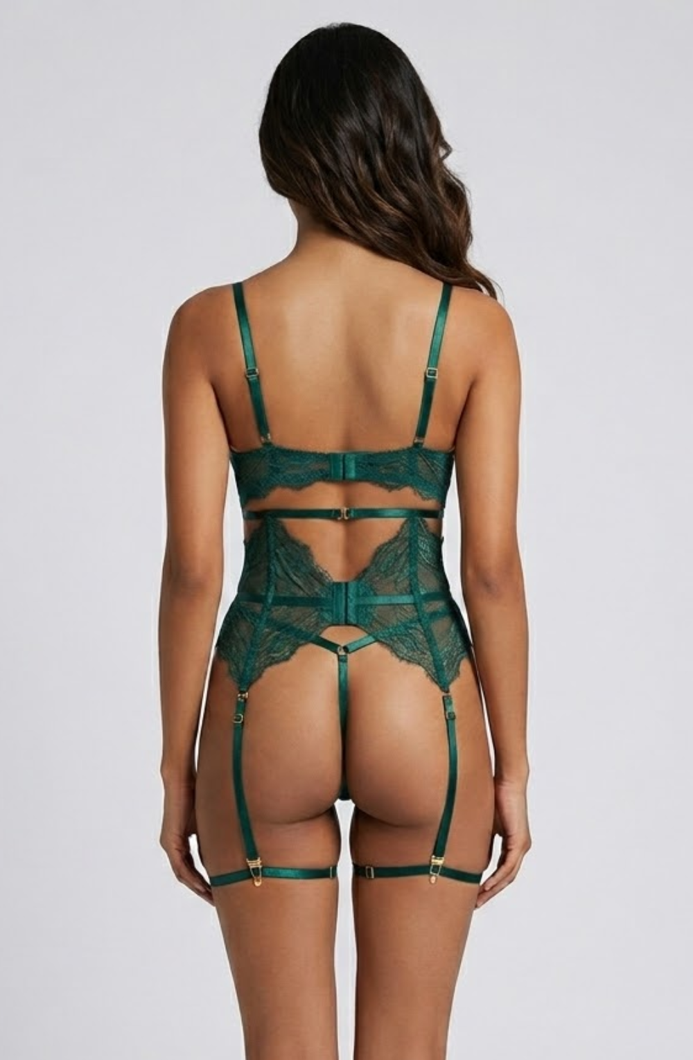 Neck Bandage 4-Piece Lace Lingerie Set