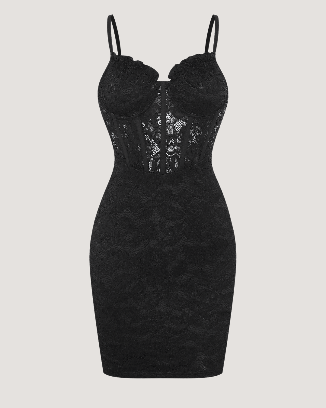 Nocturnal Grace Fishbone Dress