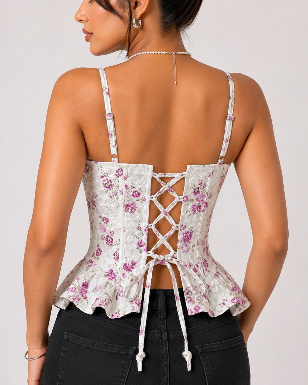 Noémie Floral Peplum Corset