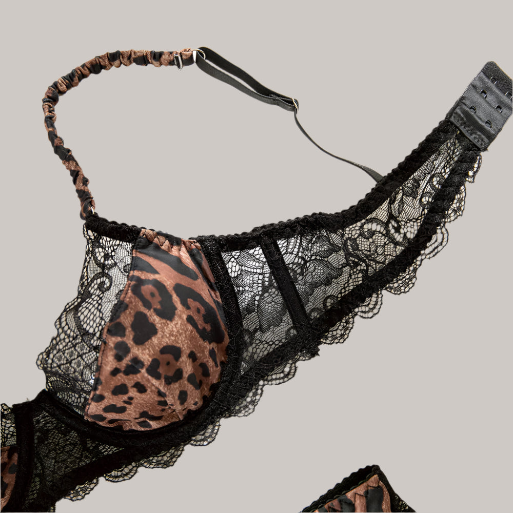 Panthera Chic Lace Bra and Brief Set