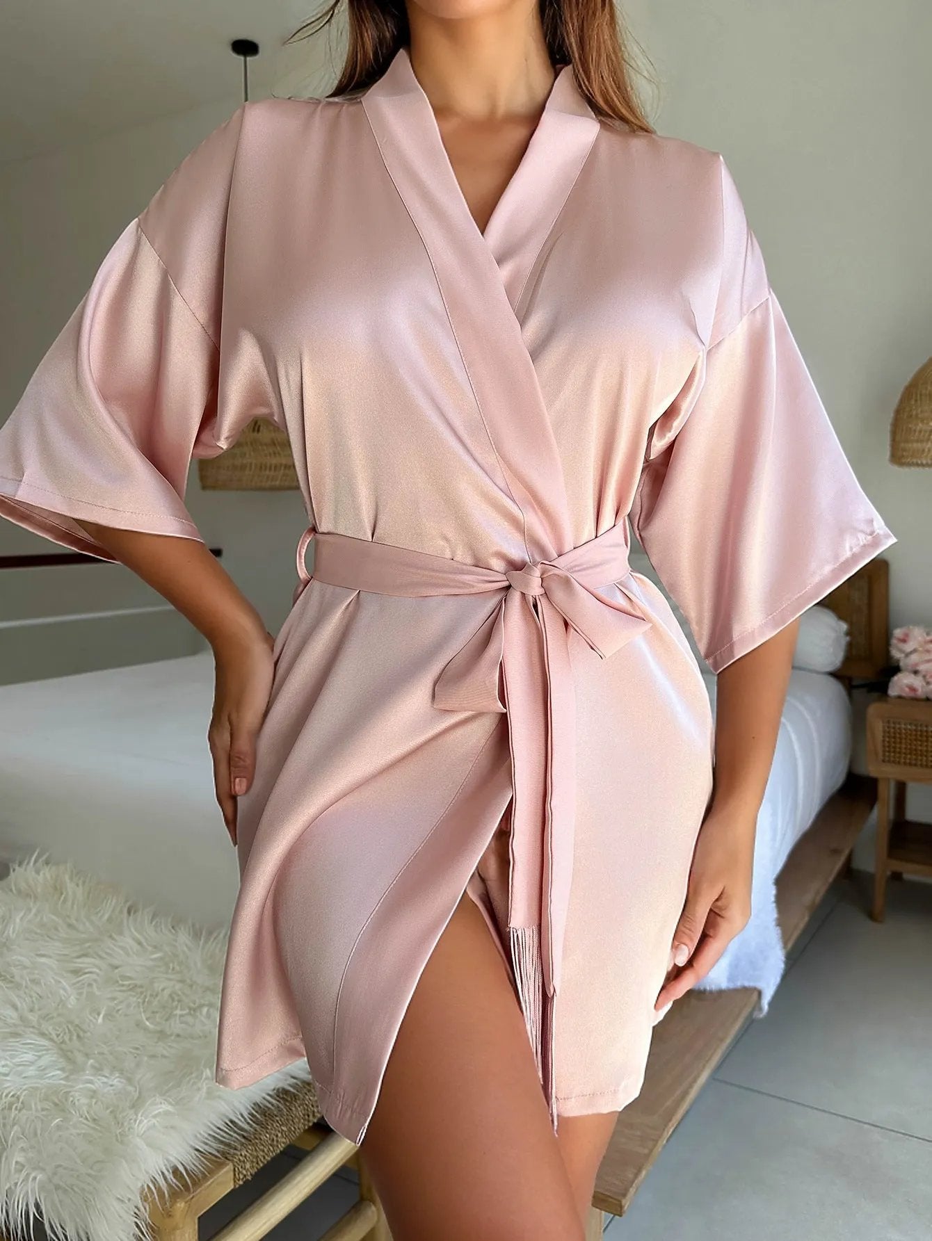 Midnight Whisper Pure Silk Robe & Pajama