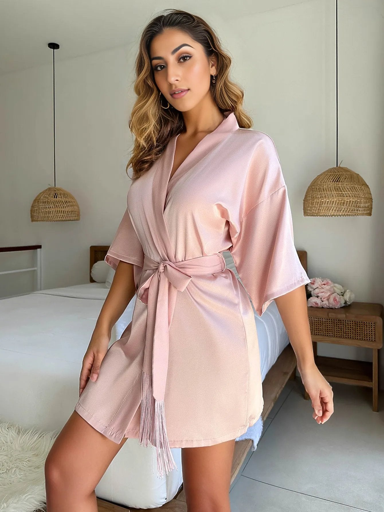 Midnight Whisper Pure Silk Robe & Pajama