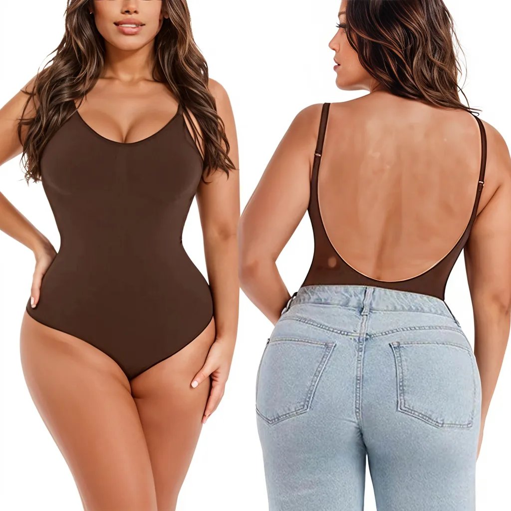 Deep Backless Bodysuit Shaper