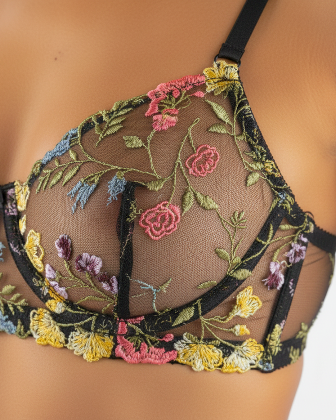Parisian Bloom Garden Bra and Panty Set