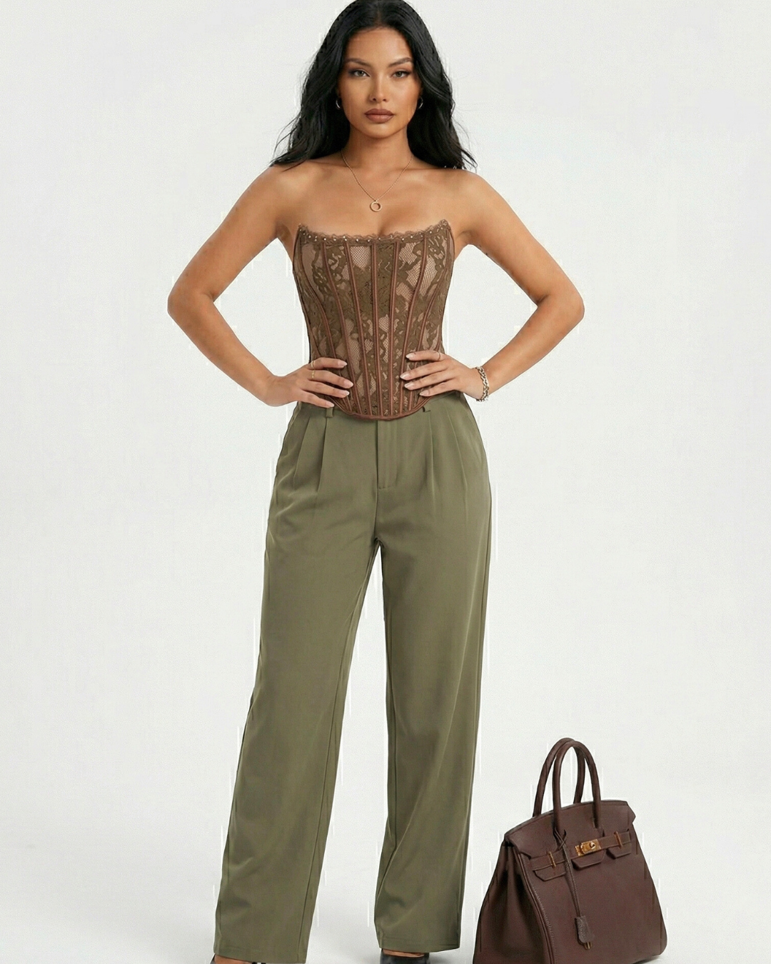 Pearl Bloom Lace Corset