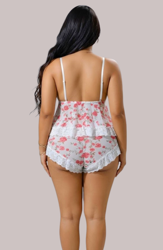 Rosalie Curve Lace Cami Short Set