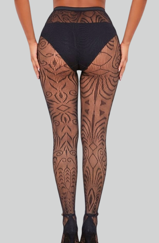 Royal Filigree Fishnet Stockings