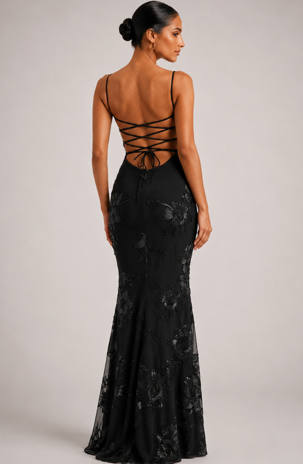 Sahara Petal-Detail Corset Maxi Dress