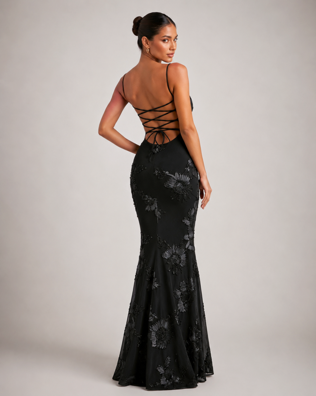 Sahara Petal-Detail Corset Maxi Dress