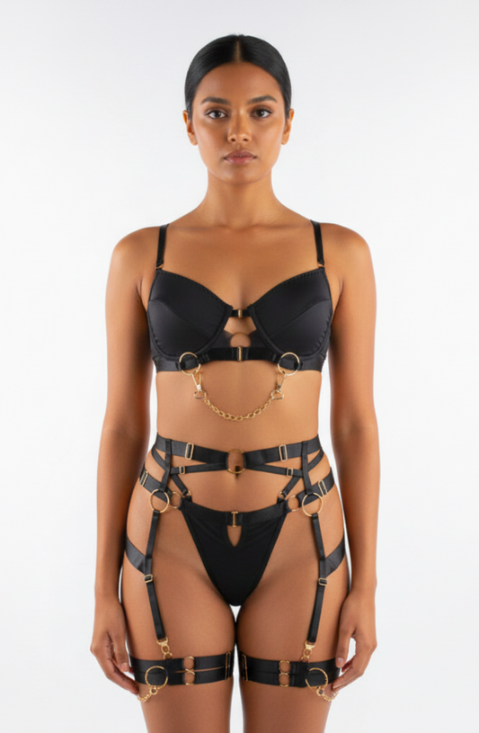 Sensual Chain 3-Piece Lingerie Set