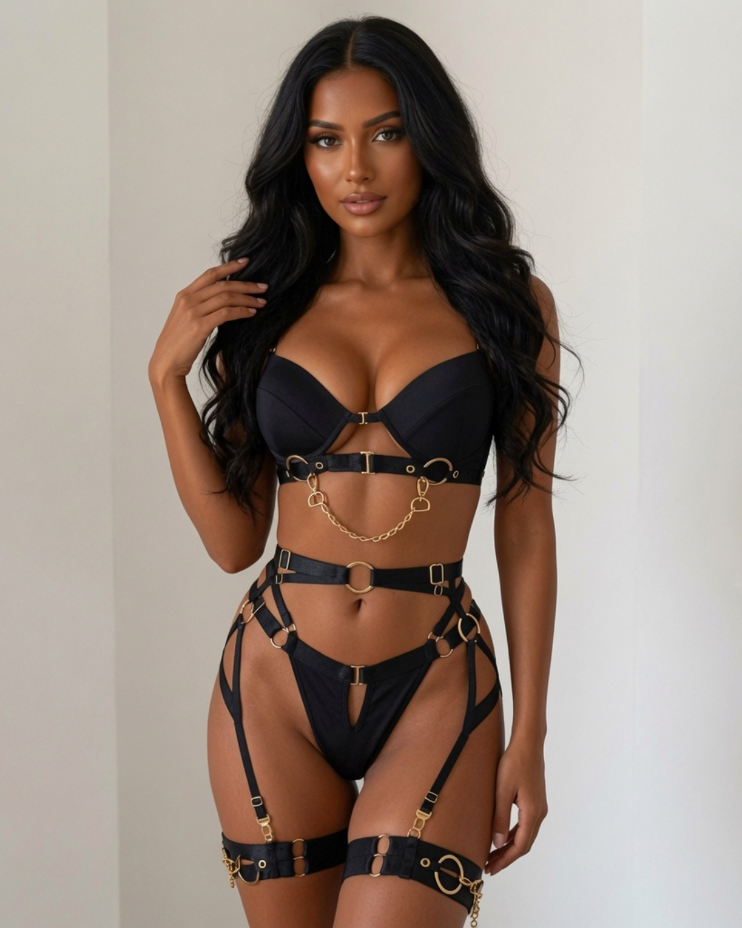 Sensual Chain 3-Piece Lingerie Set