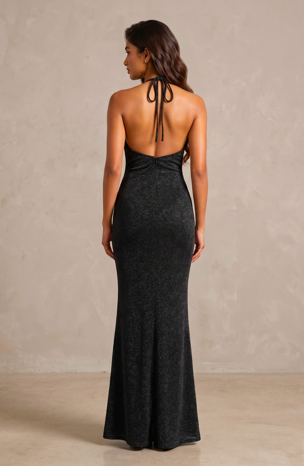 Sienna Drape-Halter Maxi Dress